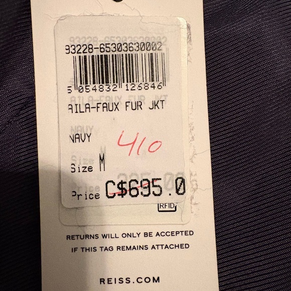 Reiss Faux Fur coat - Picture 5 of 5